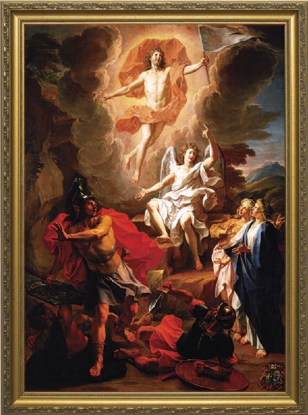 NW-800-1 Resurrection of Christ - Gold Frame – Church Supply Warehouse