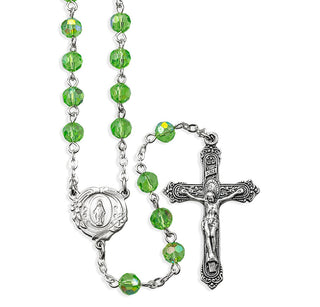 Crucifix Rosary - 6mm Crystolite Beads - 01116CL