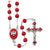 Holy Spirit Confirmation Red Epoxied Rosary - 6mm Beads - 01289RD