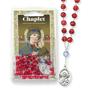 Our Lady of Perpetual Help Chaplet  - 7mm Red Beads - 025X