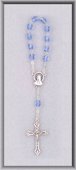 041SP BLUE ONE DECADE ROSARY