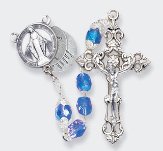 Sapphire Rosary with 20 Mysteries Center - 053SP