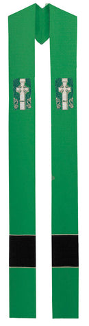 GREEN GALLAGHER OVERLAY STOLE - O66515T