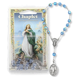 Immaculate Conception Chaplet - 6mm Light Blue Beads - 066X