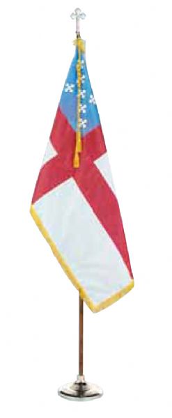 095300 Episcopal Flag -Colonial Nyl-Glo Fringed Flag Only