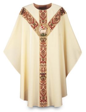 3168 Gothic Chasuble with Lamb of God Medallion