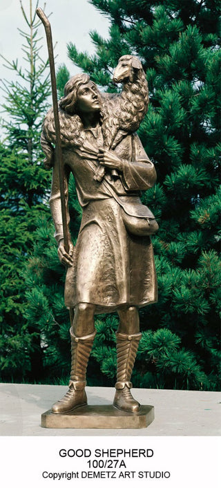 GOOD SHEPHERD BRONZE STATUE