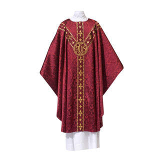 Chasuble With Plain Neckline "Woven" JHS Monogram  - JHS - 101-0930