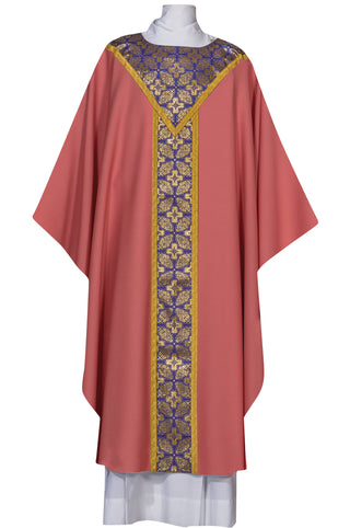 ROSE CHASUBLE W/PLAIN NECKLINE - 101-711117-CHASUBLE