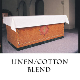 LINEN-COTTON BLEND WHITE ALTAR CLOTH - 1015-AC