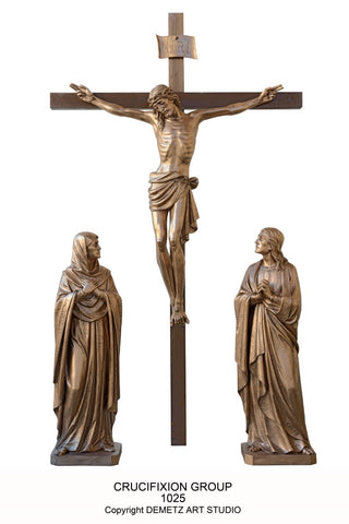 FIBERGLASS CRUCIFIXION SET