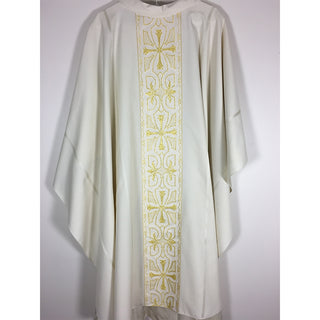 10511-Chasuble -White/Roll/Monastic