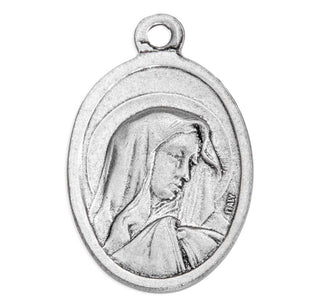 Ecce Homo Mater Dolorosa - 1" Oxidized Silver Metal - Pack of 25 - 1086-114