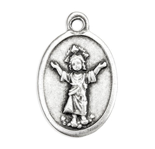 Divino Nino - 1" Oxidized Silver Metal - Pack of 25 - 1086-118