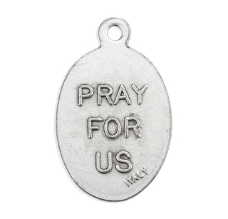Immaculate Heart of Mary - 1" Oxidized Silver Metal - Pack of 25 - 1086-201