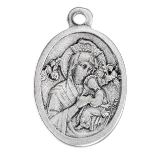 Our Lady of Perpetual Help - 1" Oxidized Silver Metal - Pack of 25 - 1086-208/615