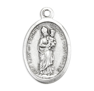 Prompt Succor - 1" Oxidized Silver Metal - Pack of 25 - 1086-290
