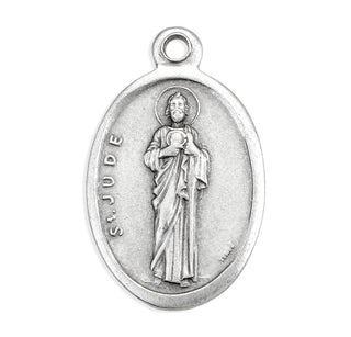 St. Jude - 1" Oxidized Silver Metal - Pack of 25 - 1086-320