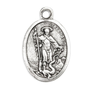 St. Bernard - 1" Oxidized Silver Metal - Pack of 25 - 1086-411