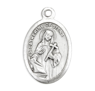 St. Catherine - 1" Oxidized Silver Metal - Pack of 25 - 1086-416
