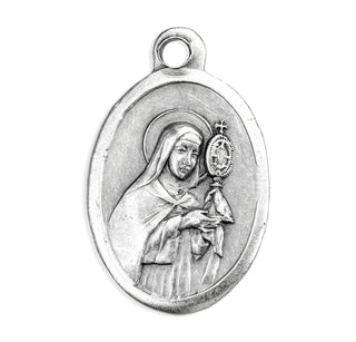 St. Clare - 1" Oxidized Silver Metal - Pack of 25 - 1086-426