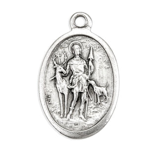 St. Hubert - 1" Oxidized Silver Metal - Pack of 25 - 1086-450