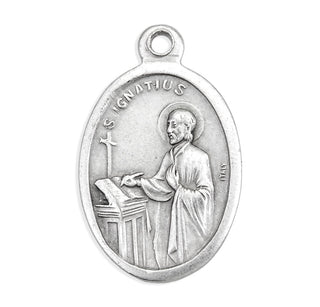 St. Ignatius of Loyola - 1" Oxidized Silver Metal - Pack of 25 - 1086-452