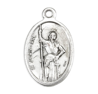 St. Joan of Arc - 1" Oxidized Silver Metal - Pack of 25 - 1086-460