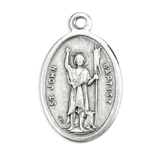 St. John the Baptist - 1" Oxidized Silver Metal - Pack of 25 - 1086-464