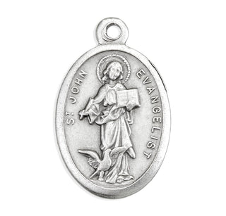 St. John Evangelist - 1" Oxidized Silver Metal - Pack of 25 - 1086-470