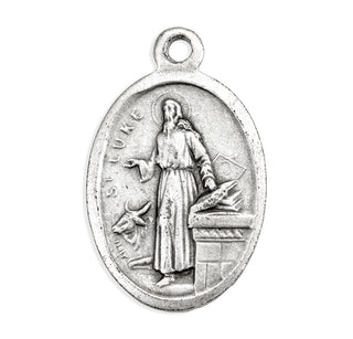 St. Luke - 1" Oxidized Silver Metal - Pack of 25 - 1086-482