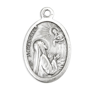 St. Margaret - 1" Oxidized Silver Metal - Pack of 25 - 1086-484