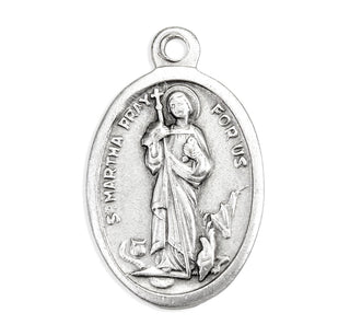 St. Martha - 1" Oxidized Silver Metal - Pack of 25 - 1086-490