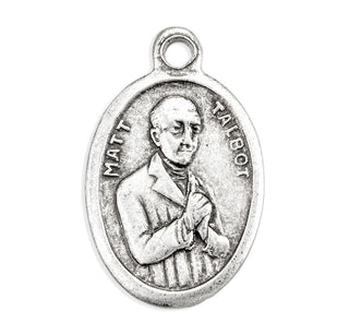 St. Matt Talbot - 1" Oxidized Silver Metal - Pack of 25 - 1086-499