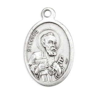 St. Peter and St. Paul - 1" Oxidized Silver Metal - Pack of 25 - 1086-518