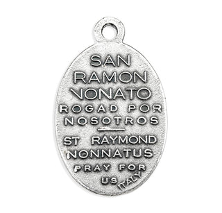 St. Raymond - 1" Oxidized Silver Metal - Pack of 25 - 1086-528