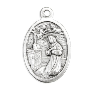St. Rita - 1" Oxidized Silver Metal - Pack of 25 - 1086-532