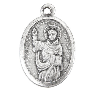 St. Vincent Ferrer - 1" Oxidized Silver Metal - Pack of 25 - 1086-563