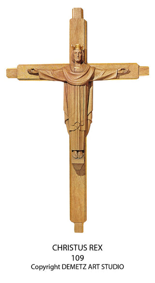 WOOD CARVED  CHRIST THE KING