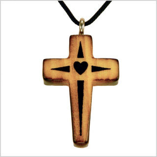 Necklace, Cross with Heart - 10J