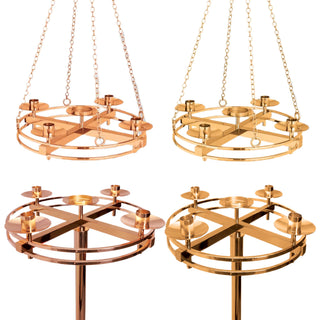 Advent Wreath - 23" Bronze | Brass - Top Only | Hanging  - 4 | 5 LITE - 1100-176