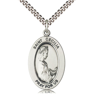 St Cecilia Sterling Silver Medal - 11016SS/24S