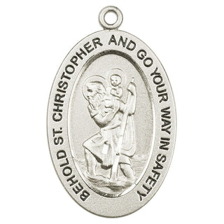 St Christopher Sterling Silver Medal - 11022SS/24S