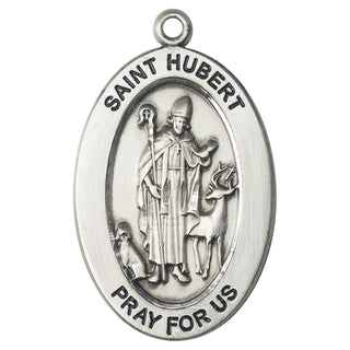 St Hubert of Liege Sterling Silver Medal - 11045SS/24S