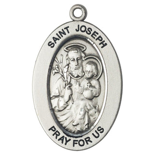 St Joseph Sterling Silver Medal - 11058SS/24S