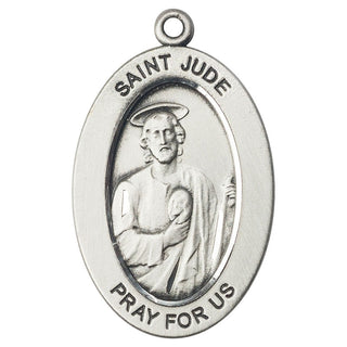 St Jude Thaddeus Sterling Silver Medal - 11060SS/24S