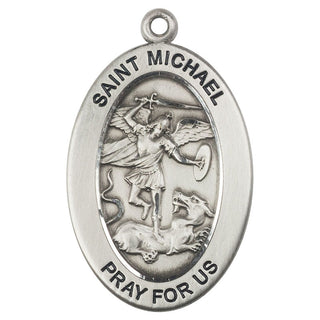 St Michael the Archangel Sterling Silver Medal - 11076SS/24S