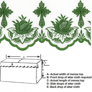 FLORAL CROSS ALTAR CLOTH - 1108-AC