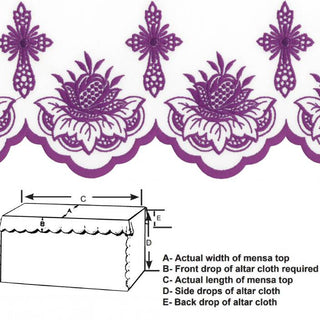 FLORAL CROSS ALTAR CLOTH - 1108-AC
