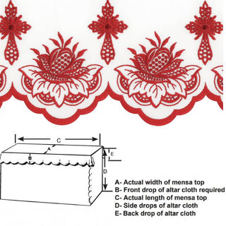 FLORAL CROSS ALTAR CLOTH - GAI1108